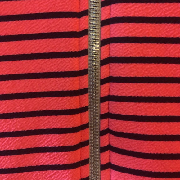 LuLaRoe Amelia, hot pink with black stripes. Two pocketed dress. - Picture 3 of 4